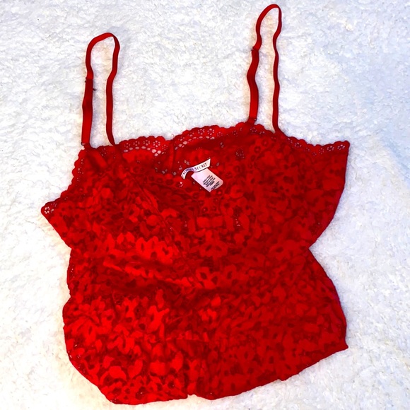 Crimson Red All Lace Romper - Picture 7 of 8